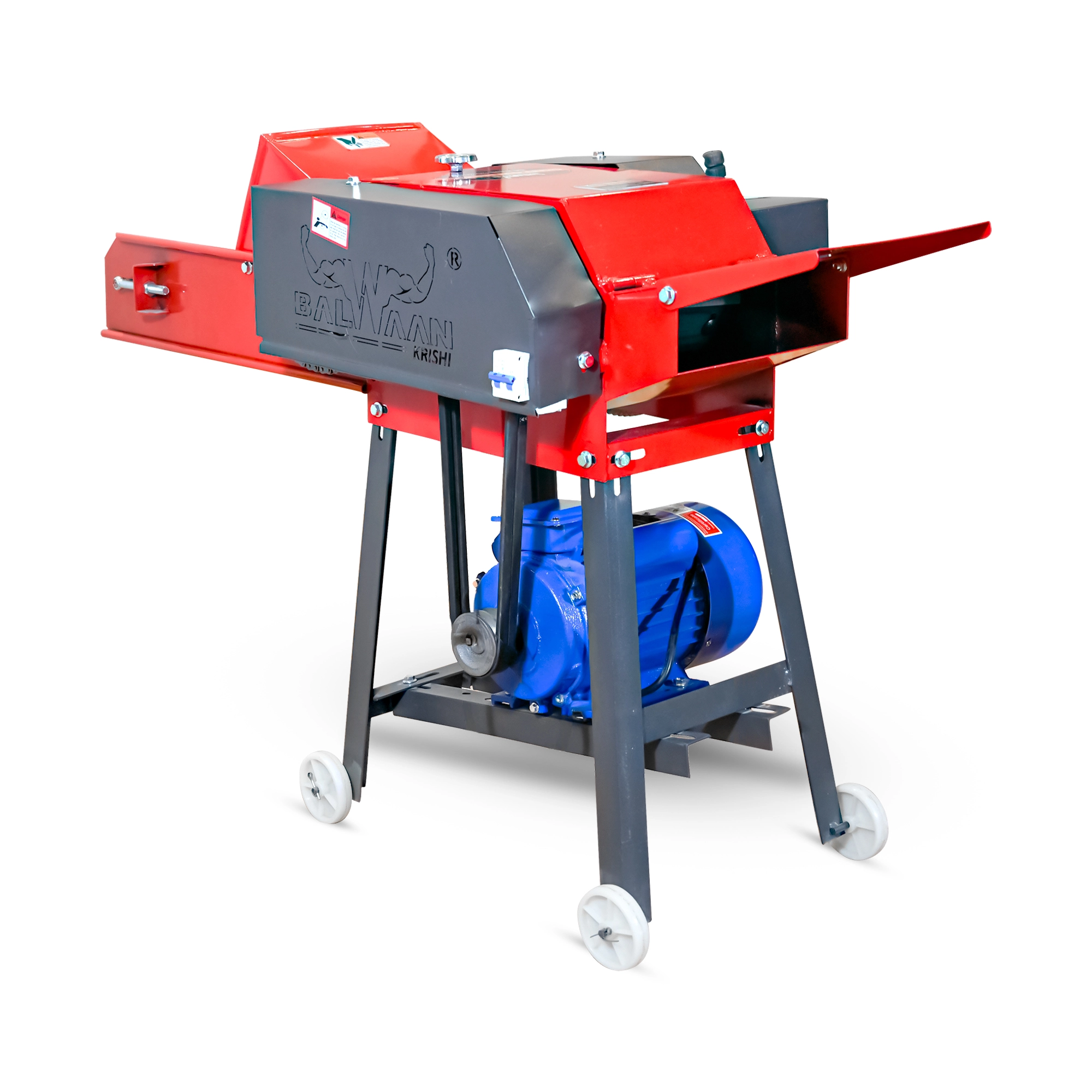 Balwaan-chaff-cutter-with-gear-motor & conveyor-belt-ch-320-1